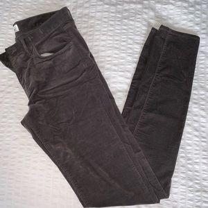 NWOT Madewell Grey Skinny Corduroys